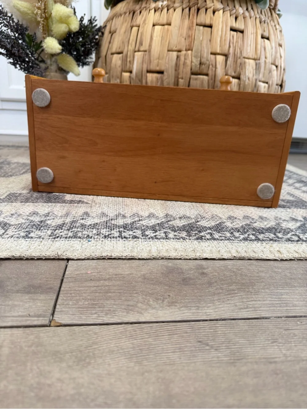 Vintage Lillian Vernon 31-Day Wooden Desktop Mail and Bill Organizer
